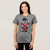 Niedlich Welsh Zombie Tri-Blend Shirt (Vorderseite voll)