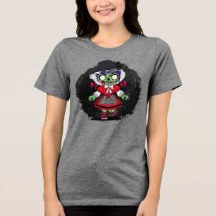 Niedlich Welsh Zombie Tri-Blend Shirt