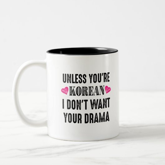 Niedlich, wenn du kein Koreaner bist, Wollte ich d Zweifarbige Tasse (Links)