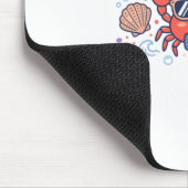 Niedlich Wenn Krabbiger Strandkrebs Mit Sonnenbril Mousepad (Ecke)