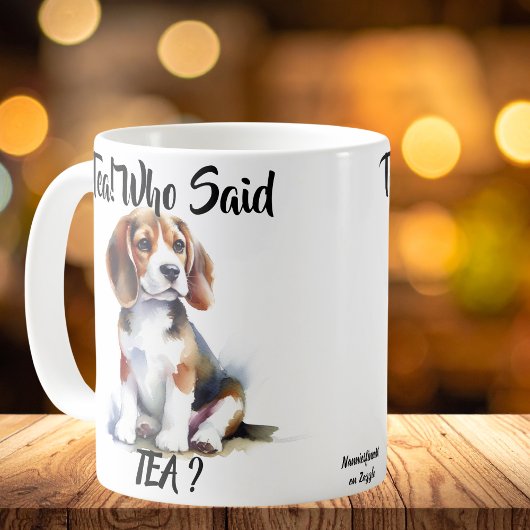 Niedlich'' Wer sagte Tee'' Browns Beagle Kaffeetasse