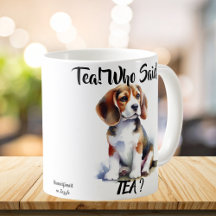 Niedlich'' Wer sagte Tee'' Browns Beagle
