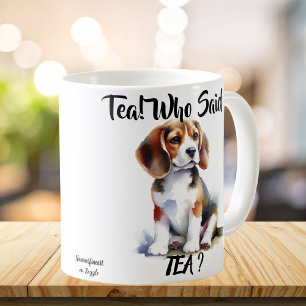 Niedlich'' Wer sagte Tee'' Browns Beagle Kaffeetasse