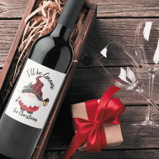 Niedlich werde ich zu Weihnachten kommen Weinetikett