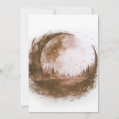 Niedlich Werewolf und Pumpkin Watercolor Einladung (Rückseite)