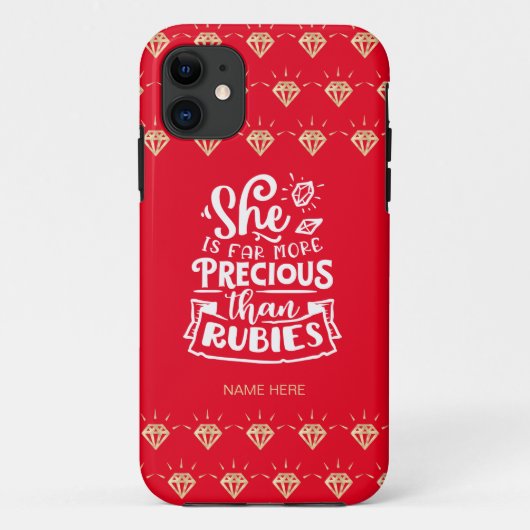 Niedlich Wertvoll als Rubies Case-Mate iPhone Case (Rückseite)