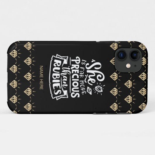 Niedlich Wertvoll als Rubies Case-Mate iPhone Case (Rückseite (Horizontal))