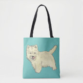 Niedlich West Highland Terrier Dog Art Painting De Tasche (Vorderseite)