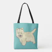 Niedlich West Highland Terrier Dog Art Painting De Tasche (Rückseite)
