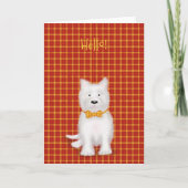 Niedlich West Highland Terrier 'hello' Karte (Vorderseite)