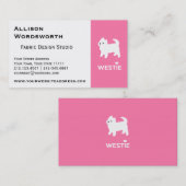 Niedlich West Highland Terrier - I Liebe Westies Visitenkarte (Vorne/Hinten)