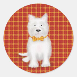 Niedlich West Highland Terrier Rundaufkleber Runder Aufkleber