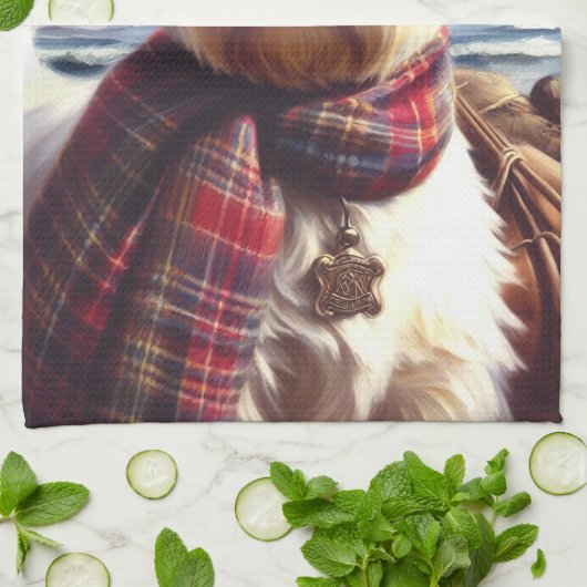 Niedlich West Highland White Terrier Malerei Geschirrtuch (Gefaltet)