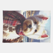 Niedlich West Highland White Terrier Malerei Geschirrtuch (Horizontal)