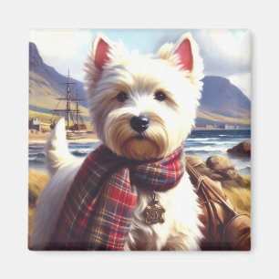 Niedlich West Highland White Terrier Malerei Magnet
