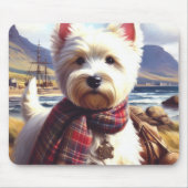 Niedlich West Highland White Terrier Malerei Mousepad (Vorne)