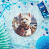 Niedlich West Highland White Terrier Malerei Pappteller (Party)