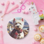 Niedlich West Highland White Terrier Malerei Pappteller (Party)
