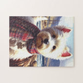 Niedlich West Highland White Terrier Malerei Puzzle (Horizontal)