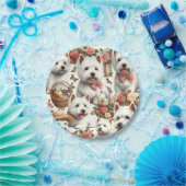 Niedlich West Highland White Terrier Nahtlos Pappteller (Party)