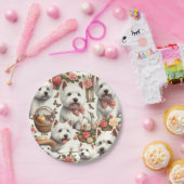 Niedlich West Highland White Terrier Nahtlos Pappteller (Party)