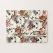 Niedlich West Highland White Terrier Nahtlos Puzzle (Horizontal)