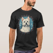 Niedlich West Highland White Terrier Retro Style T-Shirt (Vorderseite)