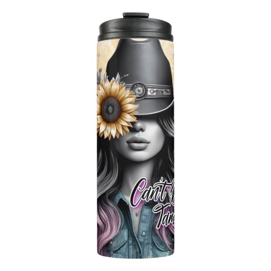 Niedlich Western Cowgirl Thermosbecher (Vorderseite)