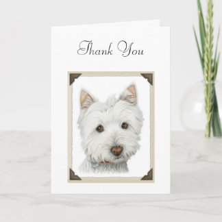 Niedlich Westie Dog Dankeskarte