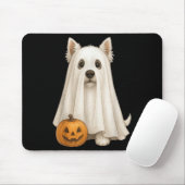 Niedlich Westie Dog Ghost Pumpkin Halloween Tier T Mousepad (Mit Mouse)