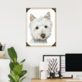 Niedlich Westie Dog Print Poster (Heimbüro)