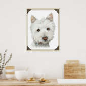 Niedlich Westie Dog Print Poster (Küche)