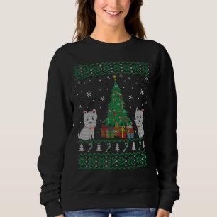 Niedlich Westie Dog Ugly Christmas Sweater für Hun Sweatshirt