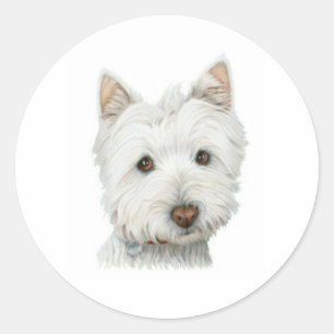 Niedlich Westie Hund Aufkleber