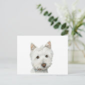 Niedlich Westie Hund Postkarte (Stehend Vorderseite)