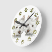 Niedlich Westie Hunde Uhr (Winkel)