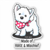 Niedlich Westie KiniArt Sticker (Vorderseite)