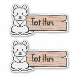 Niedlich Westie Terrier Label