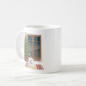 Niedlich Westie Weihnachtsfeier Tasse (Vorderseite Links)