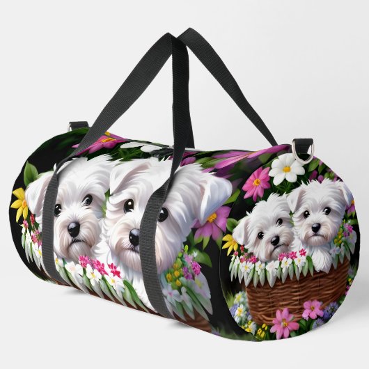 Niedlich Westie Welppies Duffle Bag (Linke Ecke)