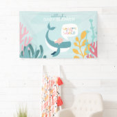 Niedlich Whale Baby Dusche Banner (Insitu)
