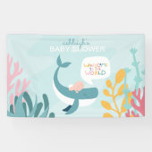 Niedlich Whale Baby Dusche Banner (Horizontal)