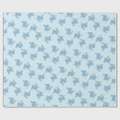Niedlich Whale Baby Shower Kawaii Geschenkpapier (Flach)