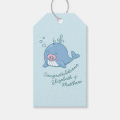 Niedlich Whale Baby Shower Kawaii Girl Pink Geschenkanhänger (Vorderseite)