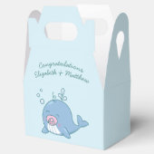 Niedlich Whale Baby Shower Kawaii Girl Pink Geschenkschachtel (Geöffnet)