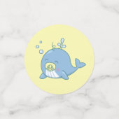 Niedlich Whale Baby Shower Kawaii Konfetti (Klein Vorderseite)