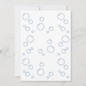 Niedlich Whale Blue Bubble Kindergeburtstag Einladung (Rückseite)