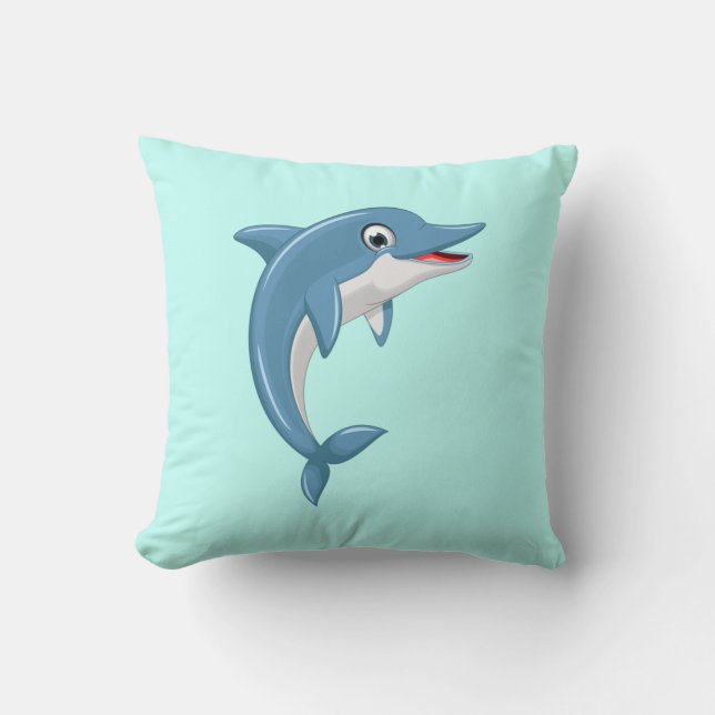 Niedlich Whale Cartoon Artwork Kissen (Vorderseite)