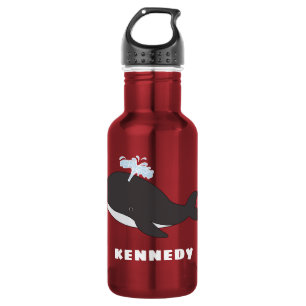 Niedlich Whale Einzigartiger Junge Personalisierte Edelstahlflasche