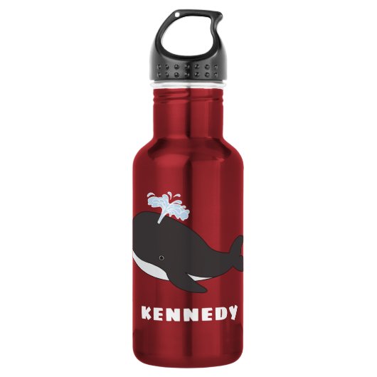 Niedlich Whale Einzigartiger Junge Personalisierte Edelstahlflasche (Vorderseite)